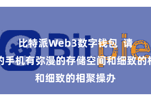 比特派Web3数字钱包 请确保您的手机有弥漫的存储空间和细致的相聚操办