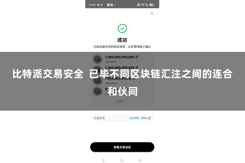 比特派交易安全  已毕不同区块链汇注之间的连合和伙同