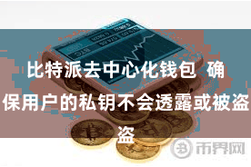 比特派去中心化钱包  确保用户的私钥不会透露或被盗