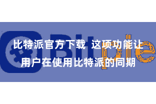 比特派官方下载  这项功能让用户在使用比特派的同期