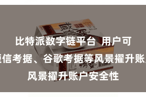 比特派数字链平台  用户可以遴荐短信考据、谷歌考据等风景擢升账户安全性